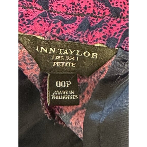 Ann Taylor Capri Jogger Pants Womens Sz 00P Petite Pink Pockets - Picture 8 of 8